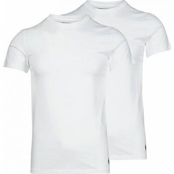 Polo Ralph Lauren Men's Classic Crew Neck T-Shirt 2-Pack - White Cotton Stretch