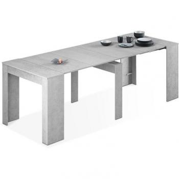 Mesa Consola Extensible Denis Cemento 90 cm x 78 cm