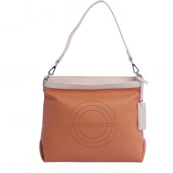 Bolso bandolera naranja Don Algodón Gardenia de piel sintética con cremallera