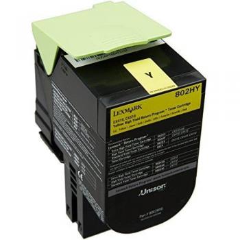 Lexmark 802HY High Capacity Toner - Yellow