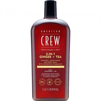 American Crew 3-in-1 Shampoo, Conditioner & Body Wash - Relaxing Chamomile + Pine 450ml and Ginger + Tea 250ml
