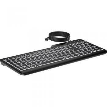 HP 400 Teclado Retroiluminado Cableado USB-C QWERTY Inglés Compacto Multi-Dispositivo