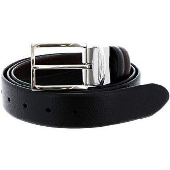 Piquadro Reversible Belt with Buckle, Black male, Size: ONE SIZE