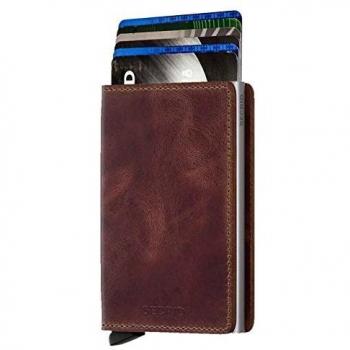 Secrid Slimwallet Vintage RFID Leather Credit Card Case Wallet 6.5 cm Brown