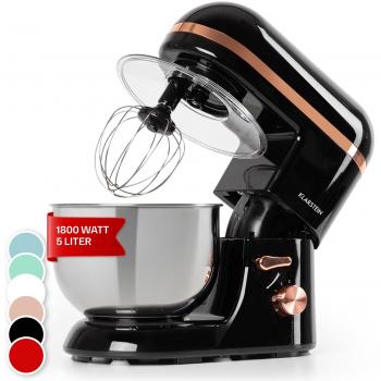 Robot de cocina Klarstein Bella Elegance 1800 W, 2,7 CV, 5,2 L, Acero Inoxidable y Libre de BPA
