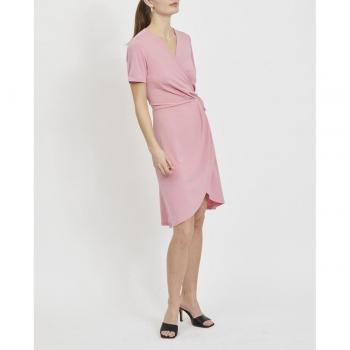 Vestido corto cruzado de manga corta Nayeli