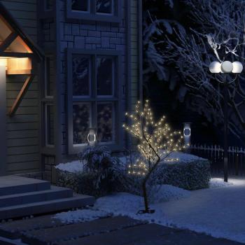 Árbol de Navidad 128 LED Flores de Cerezo Adorno Luz 120 cm Color Blanco cálido, Azul y más