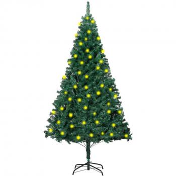 Pre-lit Artificial Christmas Tree with Thick Branches Green 180 cm