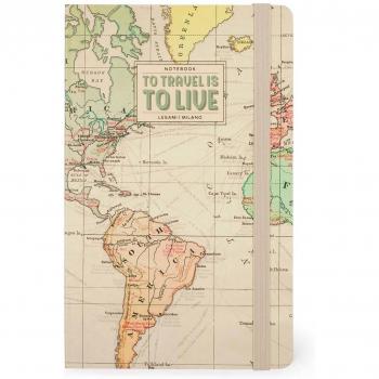 Bloc de Notas Medium Legami Travel con Páginas Rayadas y Diseño Cream