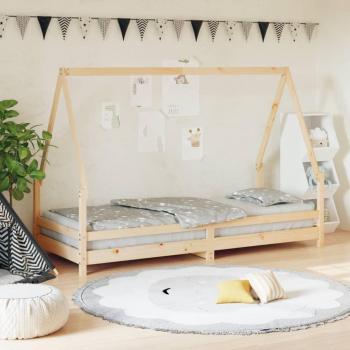 Estructura de cama infantil 80x200 cm Madera maciza de pino Vidaxl Marrón