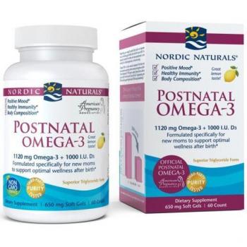 Postnatal Omega-3 Lemon Softgels 1120 mg - 60 Count