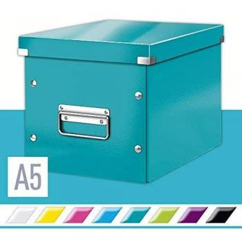 Leitz Caja de almacenaje cúbica, Tamaño mediano, Turquesa, Click & Store, 61090051