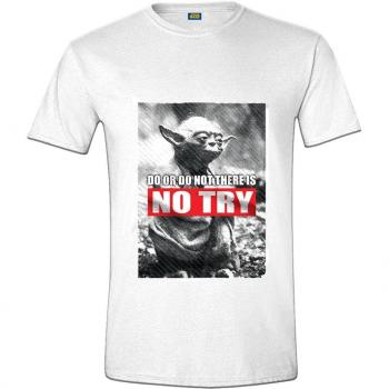 Camiseta Blanca Star Wars Yoda Do or Do Not Talla S