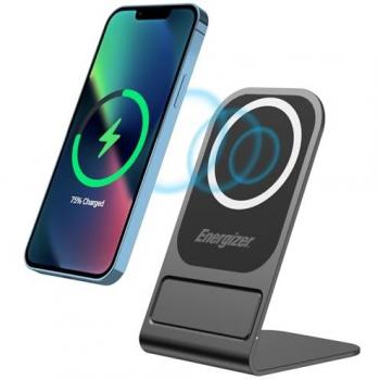 Cargador Inalámbrico Rápido Energizer WCP-109 15W Certificación Qi con Soporte y Carga Adaptativa Inteligente