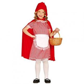 Guirca - Disfraz de Caperucita con vestido y capa, para niños de 5-6 años, color rojo