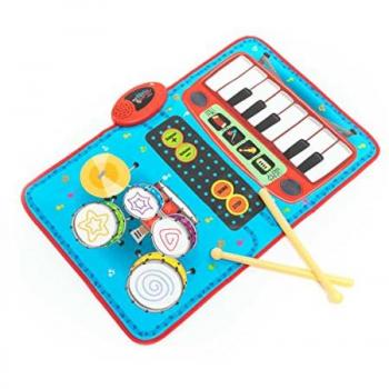Tapete Musical 2 en 1 Beats'n'Tunes InnovaGoods - Juguete educativo musical, incluye dos modos de juego (tapete y piano), superficie suave y acolchada, diseño colorido, estimula el desarrollo sensorial