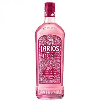 Ginebra Larios Rosé 1L - Premium, 37.5% alcohol, presentación de 1000ml