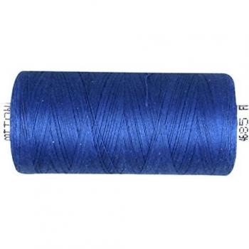 Hilo de coser, azul medio, algodón, 1x1000 m