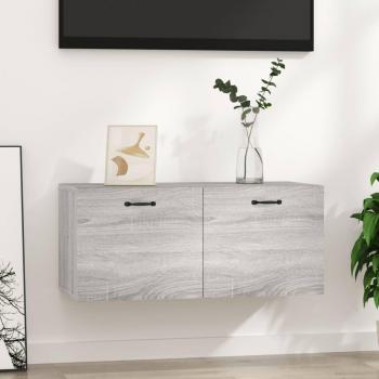 Gabinete de pared Sonoma gris 80x35x36,5 cm madera multicapa