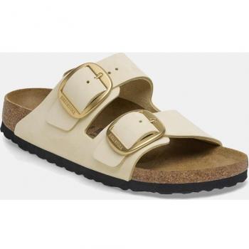 Birkenstock Women's Arizona Big Buckle Sandals in Ecru Nubuck Leather