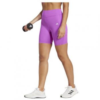 Mallas de fitness Adidas Optime 7inch mujer morado, cortas, ceñidas, con tecnología de transpiración, diseño moderno y cómodo para entrenamiento