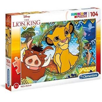 Clementoni - Puzzle infantil 104 piezas El Rey León, puzzle infantil Disney a partir de 6 años