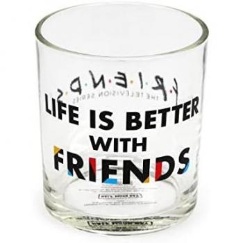 Vaso de vidrio Friends - LIFE IS BETTER WITH FRIENDS 8x9 cm