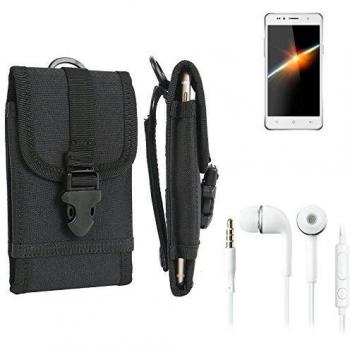 bolsa del cinturón / funda para Siswoo C50 Longbow, negro + Auriculares | caja del teléfono cubierta protectora bolso - K-S-Trade