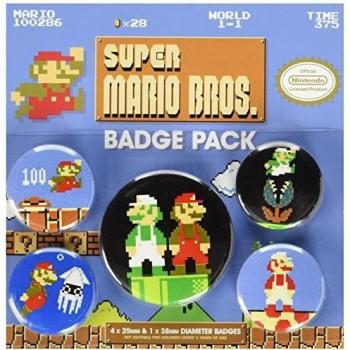Pyramid International Super Mario Bros. - Insignia retro, multicolor, 10 x 12,5 x 1,3 cm