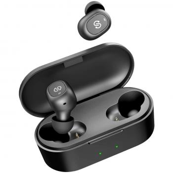 Auriculares TWS Bluetooth 5.0 SoundPEATS Truefree+ Cascos Inalámbricos In-Ear True Wireless Invisibles Sonido Estéreo Mini Audífonos Gemelos Manos Libres con Micrófono con Estuche de Carga
