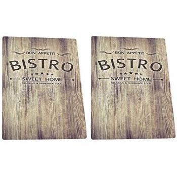 Kesper 36536 Multi Placas de Cortar Cristal Bistro, 2 Unidades