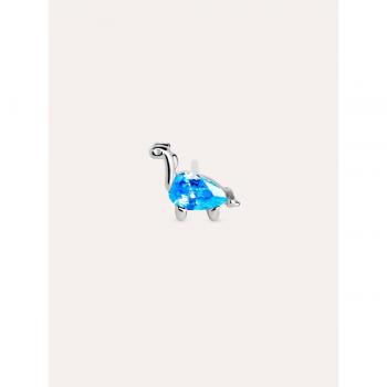 Pendiente Suelto Brontosaurus Sky de Plata con Baño en Rodio