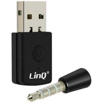 Adaptador Bluetooth 4.0 USB PS4 Transmisor/Receptor con Micrófono Negro