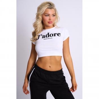 Kaiia Studio J'adore Baby Tee White