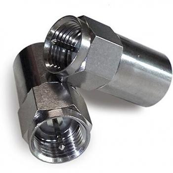 Adaptador F-Rápido Axing CFA 18-00, Conector F de alta calidad en color plata