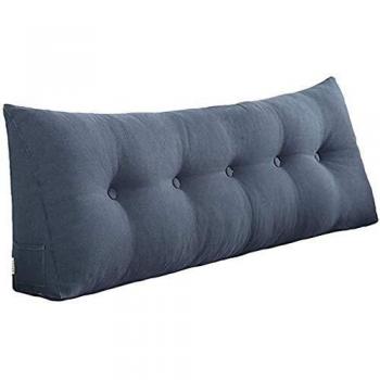 Cojín De Cabecera Largo Almohadas Lumbares Almohadilla De Cintura Suave Almohadas De Lectura Cuña De Cama Triángulo De Lino Cómodo Fácil De Limpiar D 100x20x50cm