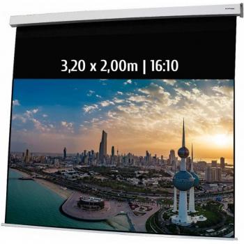 Pantalla de Proyección Eléctrica Kimex 3.20x2m Formato 16:10 - Ideal para Cine en Casa, Salas de Reuniones y Escuelas