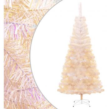 vidaXL Artificial Christmas Tree with Iridescent Tips White 240 cm PVC