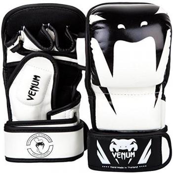 Venum Impact Guantes de MMA Sparring, Unisex Adulto, Negro / Blanco, L/XL