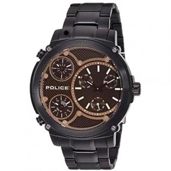 POLICE Women's Multi-Function Black Quartz Watch with Mineral Glass and Water Resistance
