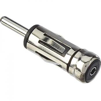Hama 00043642 - Adaptador Antena Iso Hembra-Macho, Plateado