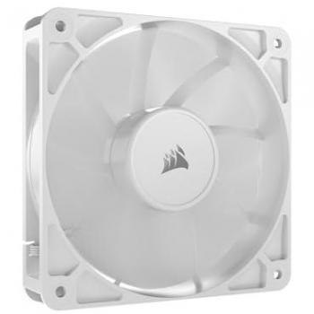 Corsair RS120 Ventilador PWM 120mm Blanco con bajo nivel de ruido, rodamiento de cúpula magnética y conexión en cadena