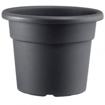 Maceta Cilíndrica de Polipropileno Antracita Ø 16 cm para Jardín
