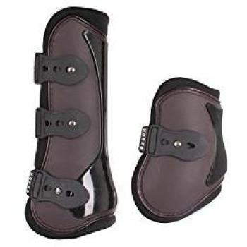 Horka PVC protectores de pierna Set de 4, marrón, small