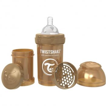 Twistshake 78377 - Biberón anti cólico, unisex, color perla cobrizo