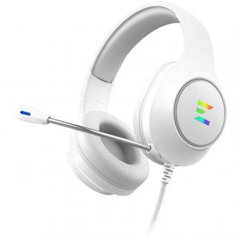 Auriculares Gaming Alámbricos Zalman ZM-HPS310 RGB 7.1 Blanco con Micrófono Omnidireccional y Controlador de Volumen
