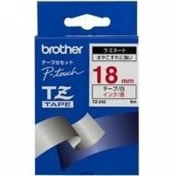 Brother 322241 - Cinta rotuladora, 8 m x 18 mm, color rojo