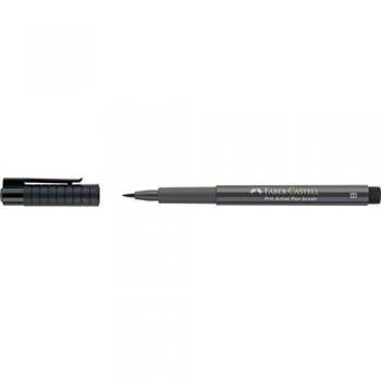 Bolígrafo de tinta Faber-Castell PITT Artista, gris cálido V - Marcador de arte con punta pincel, ideal para ilustraciones y trabajos artísticos, proporciona un trazo suave y uniforme, secado rápido