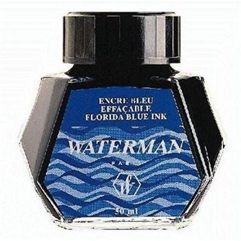 Tintero Waterman Tinta para Pluma Estilográfica, Azul Florida, 50 ml