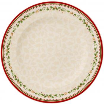 Villeroy & Boch 14-8612-2622 Plato Llano Winter Bakery Delight, Motivo Estrella fugaz, para Navidad, 27 cm, Porcelana, Multicolor, 29.2x29.2x8.5 cm